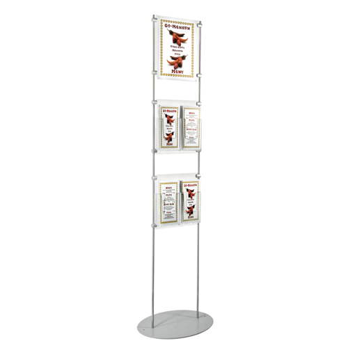 LF6A: 1.5m poster + literature stands - holders on 10mm bars