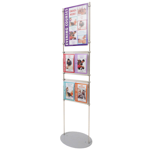 LF6A: 1.5m poster + literature stands - holders on 10mm bars