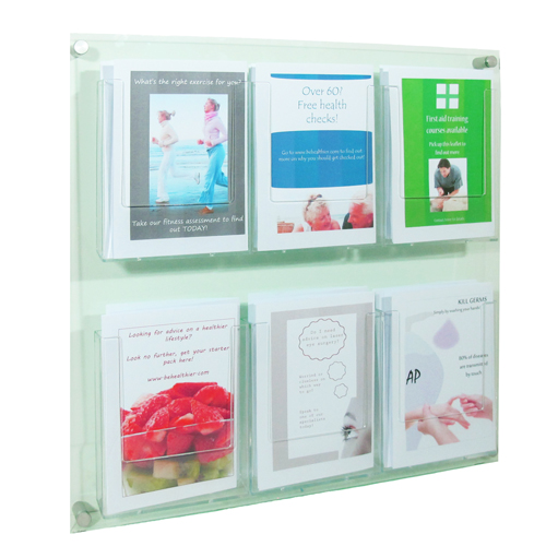 LW7A: Brochure display wall panels - portrait leaflets