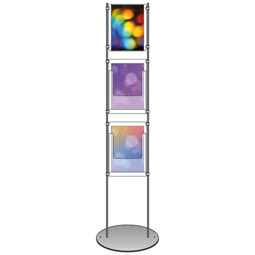 LF6A: 1.5m poster + literature stands - holders on 10mm bars