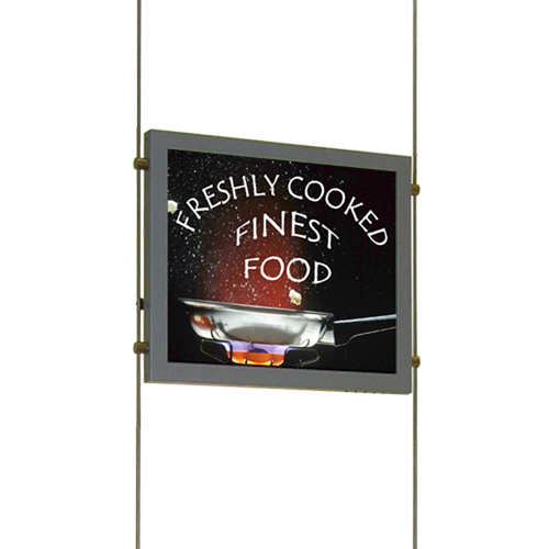 ProductImages/MS1: 19" media screen suspended on wires or bars 