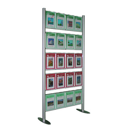 ProductImages/PF3A: Free-Standing upright aluminium 'ladders' with hook-over poster holders 