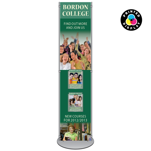 LsF6: 1.5m advertising stands (printed sign panels with brochure holders)