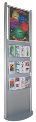 Literature stand with TA4P and A2P Information stand with TA4P and A2P