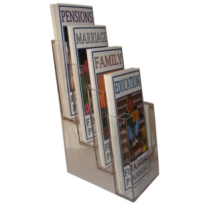 4 tier A4P table top leaflet dispenser